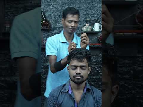 ASMR Intense Old School Barber Doing Satisfying Head Massage #shorts