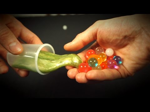 ASMR Water marbles & slime (satisfying)