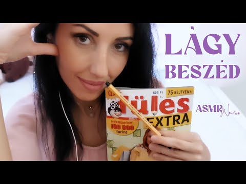[Magyar ASMR] Rejtvényfejtés lágy beszéddel 📝🖊 Újságtapping 😴