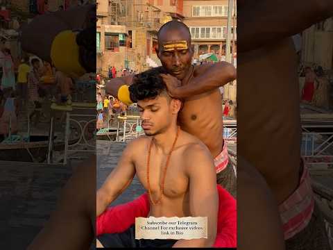 Muscular Indian Boy Takes Street Massage 😱 | Old Barber Magic Hands