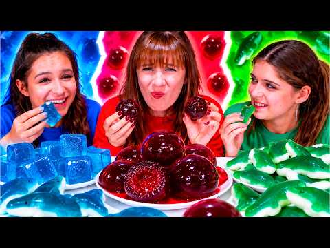 ASMR Eating 1, 10, 100 Giant Gummies Challenge Food Mukbang Compilation