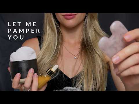 ASMR | Relaxing Skincare to fall asleep - personal attention & layered sounds