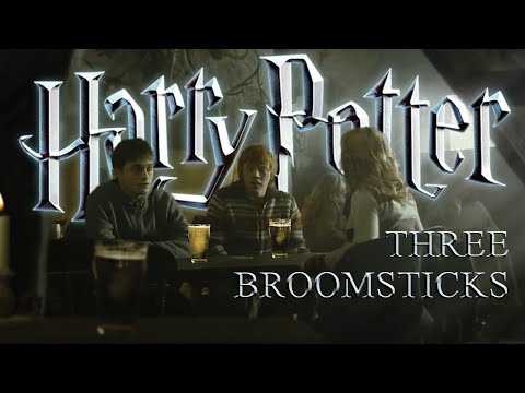 Three broomsticks Inn 🍺 Harry Potter Hogsmeade Ambience ASMR - Fireplace, Snow, Chatter & Pub Sounds