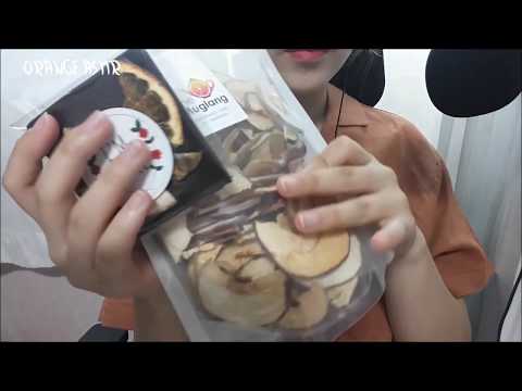 사과칩 바크초콜렛 ASMR Apple Chips  , Bark Chocolate 이팅사운드 노토킹 먹방 No talking Eating Sounds Mukbang