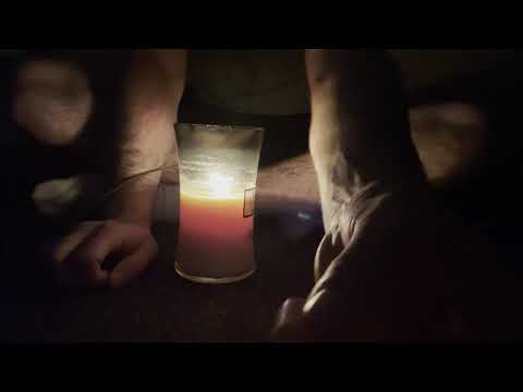 ASMR Carpet Scratching and Hand Movements by the Candle Light