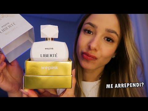 ASMR review - COMPREI O PERFUME LANÇAMENTO DA VIRGÍNIA BY WEPINK (opinião sincera)