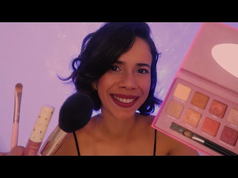 ASMR | AMIGA FAZENDO SUA MAKE PARA UMA FESTA