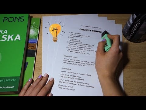 ASMR [PL] | relaksująca lekcja angielskiego - czasy, część 1 | śledzenie tekstu | soft spoken