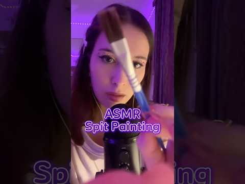 ASMR avec de la peinture maison 🤡✨ #asmr #spitpainting #mouthsounds #relaxtime