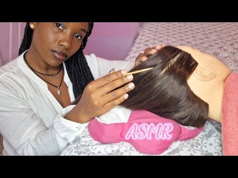 ASMR MASSAGEM ULTRA RELAXANTE NO COURO CABELUDO / E ROSTO (voz ultra suave, para dormir) 😴