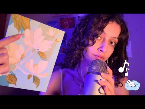 ASMR Soft Singing and Tracing Paintings | Pheobe Bridgers, Chappell Roan, Sabrina Carpenter