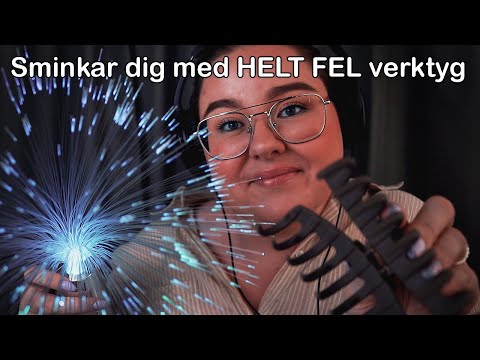 ASMR 💄Sminkar dig snabbt men med HELT FEL verktyg 🤭