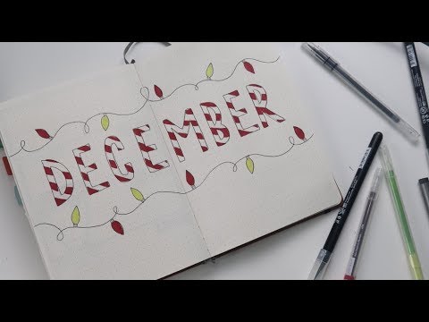 ASMR | December 2019 | Plan With Me! (Relaxing Bullet Journal Design)