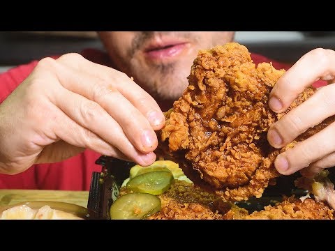 ASMR KFC Hot Honey Chicken *Best Sounds* | Nomnomsammieboy