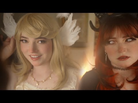 ASMR Angelic & Devilish Hairdressers (Binaural Hair Play, Personal Attention)