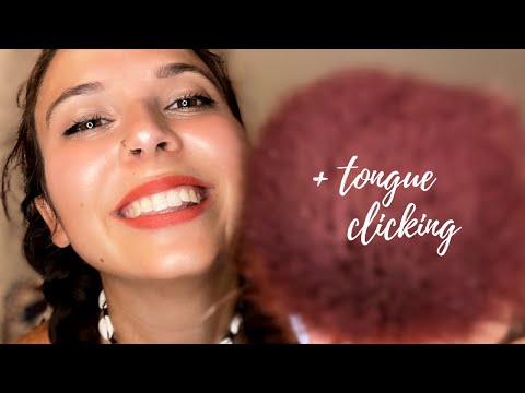 💤ASMR💤Camera Brushing + 👅 Tongue Clicking