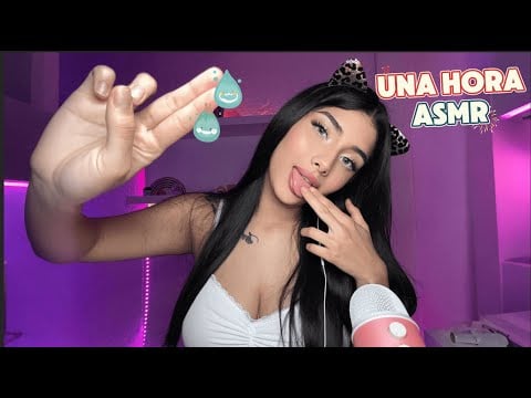 ASMR UNA HORA DE SPIT PAINTING + Mucha bab!ta