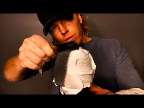 Ultra Fast Raw Barbershop Razor Shave Sounds 💈 ASMR 💈