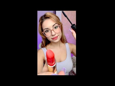 ASMR Doing YOUR Makeup Fast & Aggressive #shorts layered sounds, personal attention under a Minute !