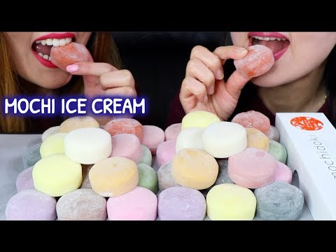 ASMR MOCHI ICE CREAM (soft and sticky eating sounds) 모찌 아이스크림 리얼사운드 먹방 もちアイス | Kim&Liz ASMR