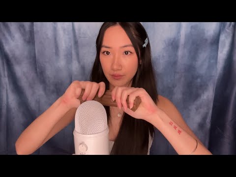 ASMR rambling, tapping, fabric scratching 💤