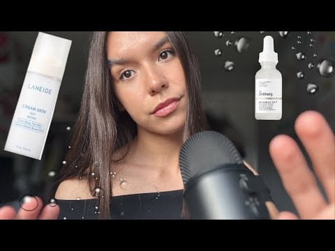 ASMR doing your skincare 🧖🏼‍♀️🫧( VISUAL TRIGGERS)