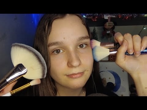 Asmr pincéis na tela e sons de boca, mouth sounds for relax 
