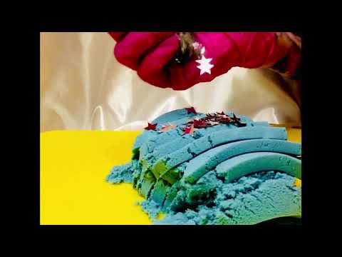 LATEX GLOVES 💛 SAND CUTTING 💙  [[ASMR]]