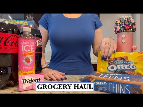 ASMR Gum Chewing Grocery Haul