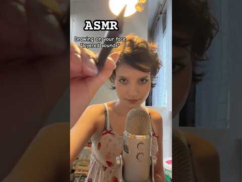 ASMR || Drawing on your face *layered sounds*