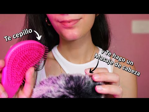 ASMR español Duerme mientras Te Cepillo y te hago un Masaje de Cabeza🤍