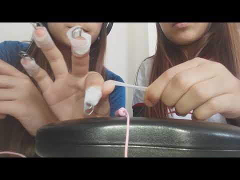 ASMR my sister tries giving me tingles -2-