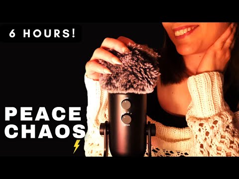 ASMR - 6 HOURS PEACE & CHAOS | FAST AGGRESSIVE FLUFFY Scratching | Soft Spoken | Breathing