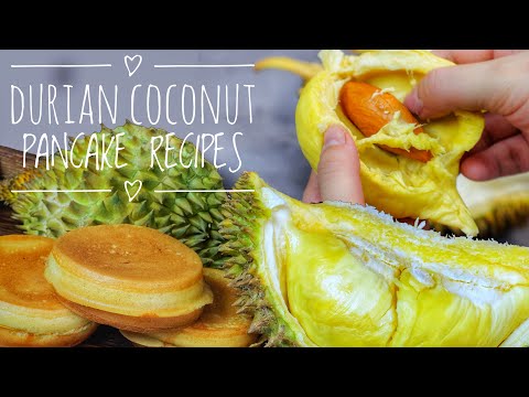 ASMR HOW TO MAKE DURIAN COCONUT PANCAKE , COOKING SOUNDS | LINH-ASMR