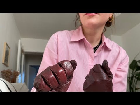 ASMR ✨ - neck and shoulder massage with squeaky leather gloves 