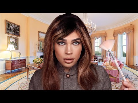 ASMR- Melania Trump Does Your Makeup Before you go to Romania ✈️💄