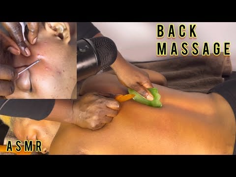 Ultimate back massage with sleep triggers, face nitpicking, ear massage, and ears cleaning...