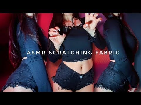 ASMR SCRATCHING FABRIC | Scratching denim shorts 