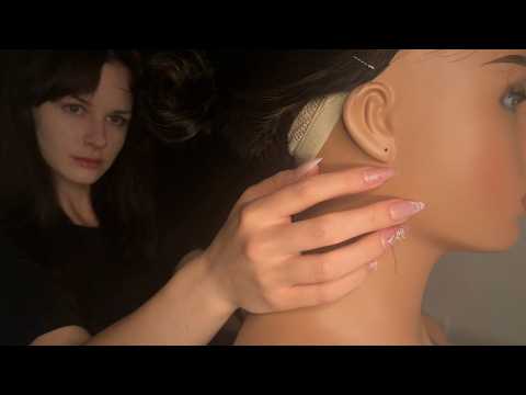Scratching Your Neck, Back, Jawline (with some slightly Inaudible Whispers) [ASMR]