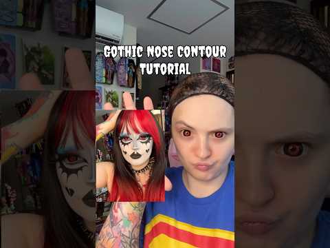 HOW I DO MY GOTHIC NOSE CONTOUR #goth #gothic #gothmakeup
