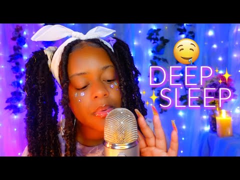 ASMR 💜✨Brain Melting Trigger Words for The Deepest Sleep & Tingles 🤤✨(EAR MELTING 👂🏽♡😴)