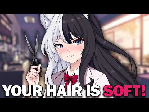 "You're Very Handsome..." | Teasing Stylist Trims Your Hair ASMR ✂️ [Hair Play] [Scalp Massage]