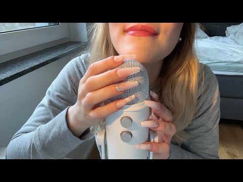 Tingly ASMR mic scratching with really long nails 🤍