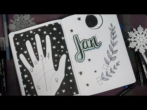 ASMR | January 2021 [Plan With Me!] Relaxing Bullet Journal Design