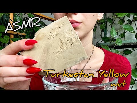 Мокрый Туркестан желтый🐯// wet Turkestan Yellow// ASMR CRUNCH