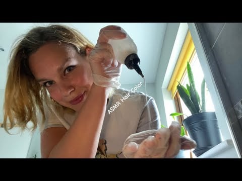 [ASMR] Fast & Aggressive Dyeing Your Hair *LOFI* (Gloves, Spray, Towel)