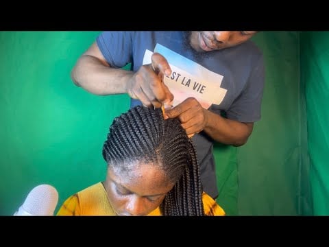ASMR BRAID CLEANING AND EAR CLEANING