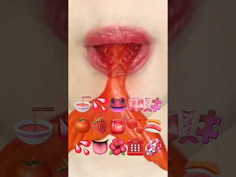 asmr EMOJI FOOD eating sounds(sped up)#asmr#asmrsounds #asmrsounds #audio