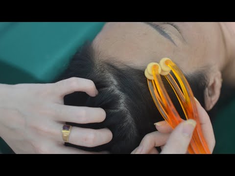 ASMR Nape Scratch No Talking, Relaxing Hair Parting, Hair Combing Sounds For Relaxation
