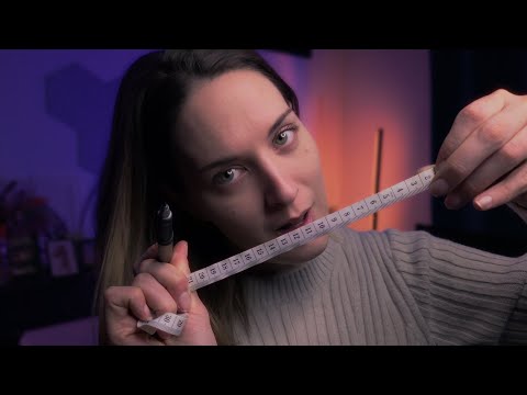 ASMR Quietly Measuring Your Face For Deep Relaxation & Sleep